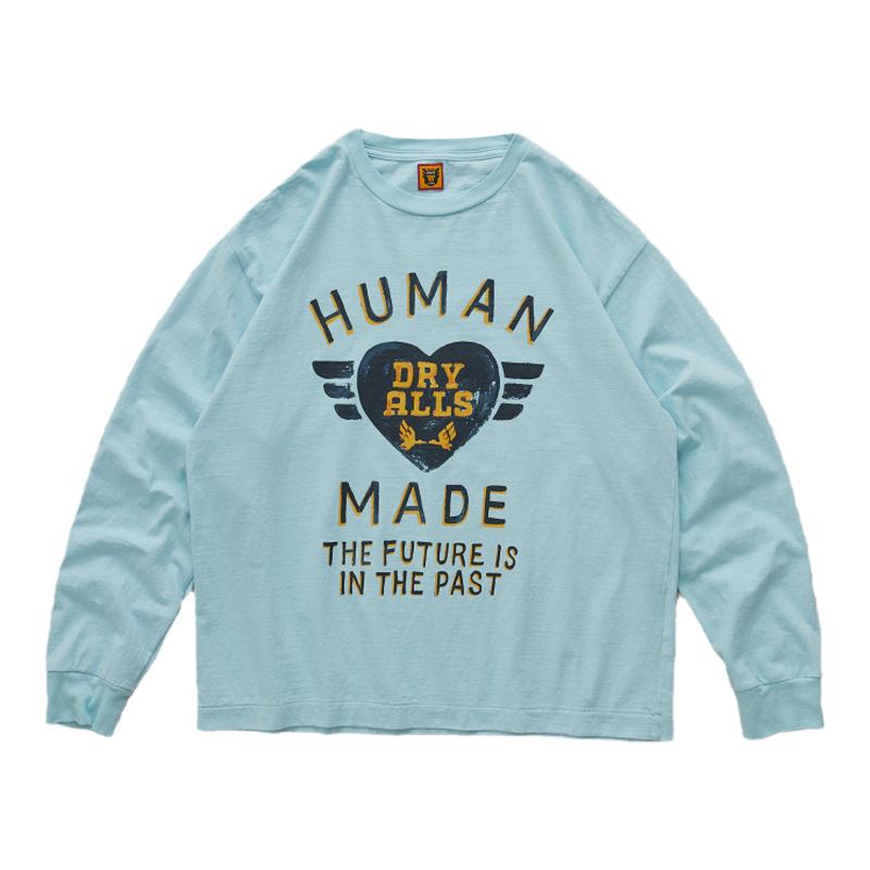 现货 HUMAN MADE GRAPHIC L/S T-SHIRT 日产翅膀爱心印花长袖T恤