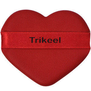 川琦儿红色心形气垫粉扑化妆专用不吃粉薄款干湿两用rubycell材质