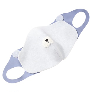 秋冬儿童保暖口罩卡通小熊加绒透气亲肤护眼角上学防风防寒面罩
