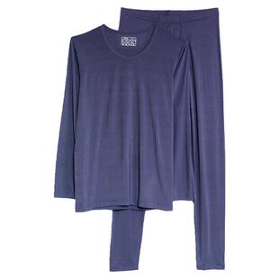 冠得羊绒蛋白男士超薄内衣新款圆领套装纯色打底发热秋衣秋裤8662