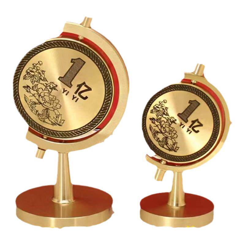 黄铜时来运转一亿奋斗小目标转转摆件转运摆件公室桌面工艺品