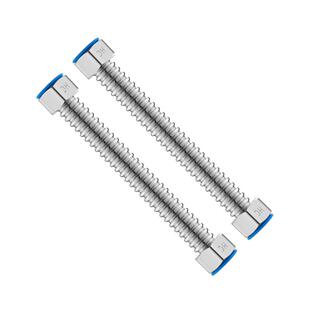304不锈钢波纹管热水器冷热家用金属进水软管4分马桶上水防爆水管