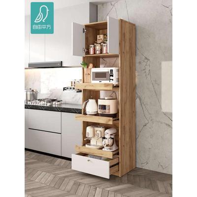 实木餐边柜小尺寸厨房转角架餐厅极窄型高柜一体靠墙微波炉置物柜