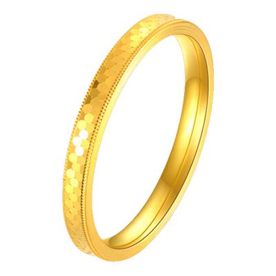 新款情侣5G足金蜂巢戒指生日礼物