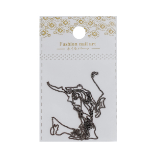 网红美甲特细金色链条封心锁爱特细歪心链条装饰日式细钢珠链80cm