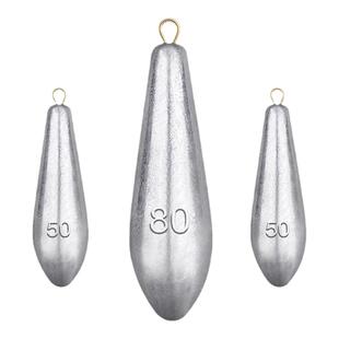 远投柳叶型水滴形铅坠串钩铅坠吊坠带环筏海竿抛竿铅坨钓渔具配件