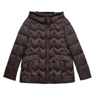 【聚暖白鹅绒】YINER音儿冬季美拉德水貂毛领蓬松羽绒服