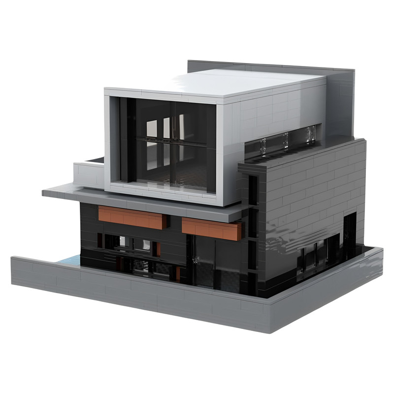 高砖零件MOC-169393半独立式住宅
