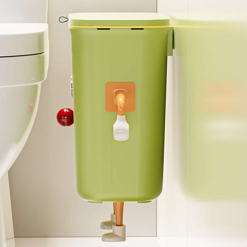 卫生间垃圾桶厕所家用带盖壁挂式夹缝厨房专用2024新款大号大容量