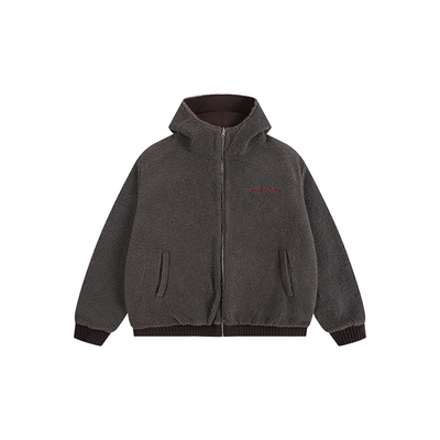 ATRY空气层双面穿羊羔绒厚外套男