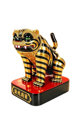 金虎搪胶招财存钱罐摆件