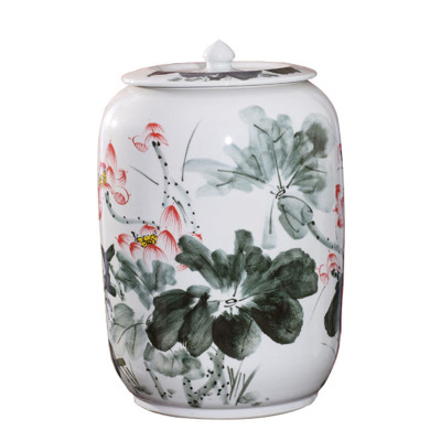 景德镇手绘青花陶瓷功夫茶抽水缸