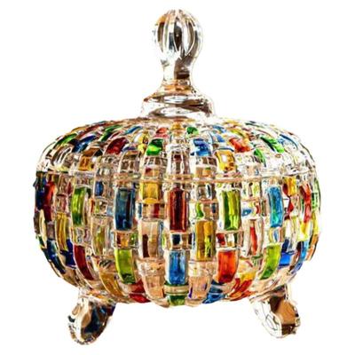 弗莱文茨玻璃糖果罐带盖