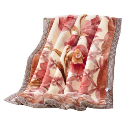 恒源祥超柔拉舍尔毛毯结婚家纺