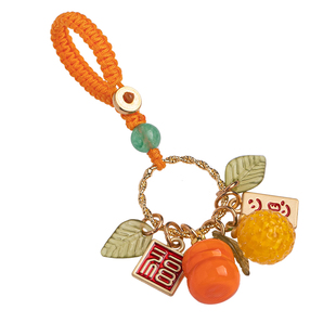 心想事成钥匙链挂绳清新可爱挂链吊坠汽车钥匙扣挂饰包包挂坠防丢