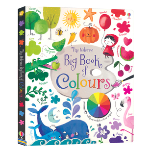 Usborne Big Book of Colours 尤斯伯恩 色彩纸板书 艺术启蒙 颜色基础知识 11 大色系 3-6岁 幼儿颜色启蒙 课外阅读 英文原版