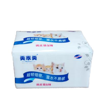 包大尺寸480张调皮猫湿水抽纸