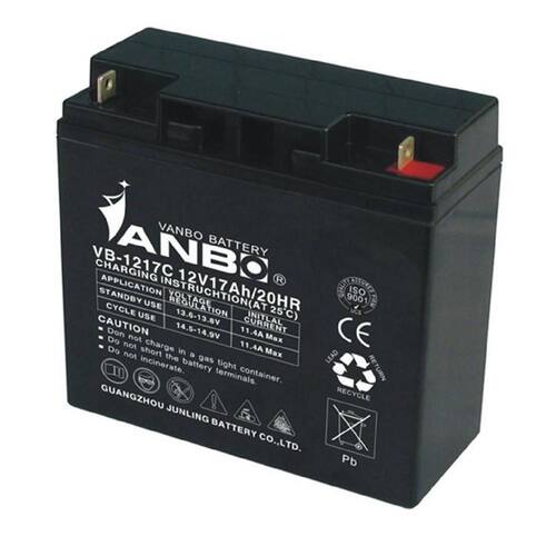 威博VANBO蓄电池VB1217C12V17AH20HR机房UPS电源配套消防照明