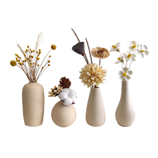 奶油风高级干花花束松果莲蓬真花天然风干客厅摆设家居装饰摆件