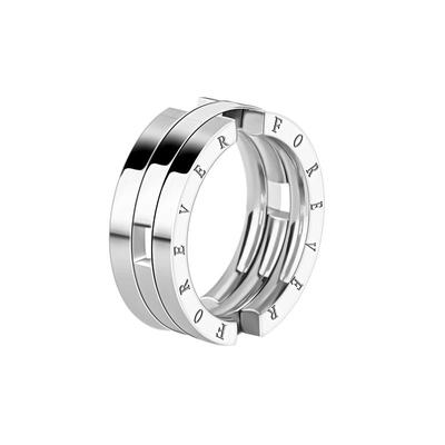 钛钢男士可变形戒指项链亲吻鱼