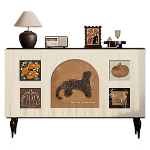 中古风柜子遮挡帘免打孔防尘神器遮丑帘高级感橱柜鞋柜遮挡杂物帘