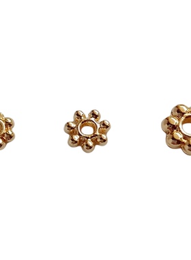 14K包金保色花蜜蜡挡片DIY饰品
