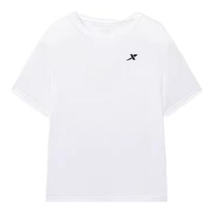 特步短袖男款黑色休闲体恤夏季新款轻薄透气运动服T恤宽松上衣男