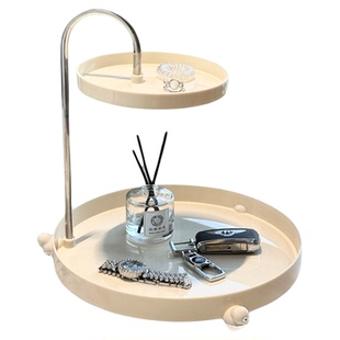 入户门口玄关钥匙摆件收纳盒轻奢托盘装饰品桌面杂物鞋柜上置物架