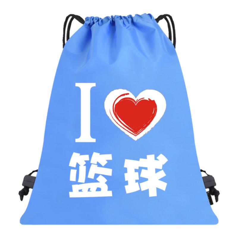 背包定制logo篮球双肩包抽拉绳束口收纳袋运动简易广告礼品书包