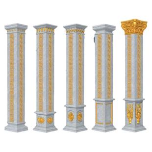 加厚罗马柱子模具方柱自建房门厅水泥方形柱装饰别墅建筑塑料模板