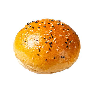 美式汉堡胚面包胚商用半成品黑色大号汉堡包家庭早餐手作大包90克