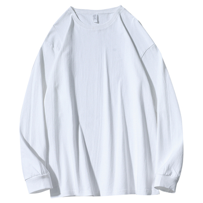 宽松纯色长袖t恤大码打底衫
