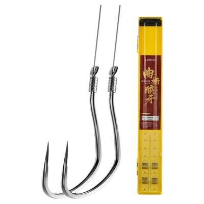 曲柄狼牙子线双钩防缠绕绑好鱼钩