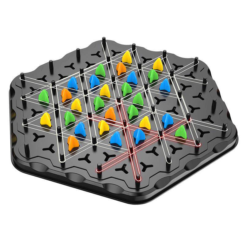 连锁棋三角棋对战旗儿童益智逻辑思维训练专注力几何玩具桌面游戏