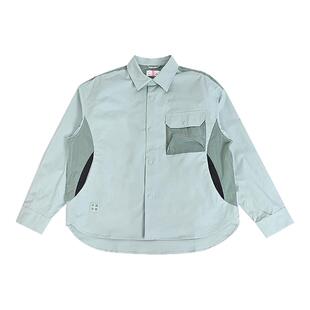 李宁LiNing新款男子休闲外套百搭时尚简约舒适翻领衬衫AFDW267-5