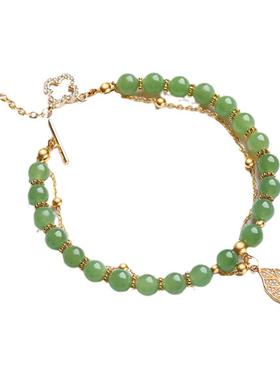 inlady原创设计和田玉手链女