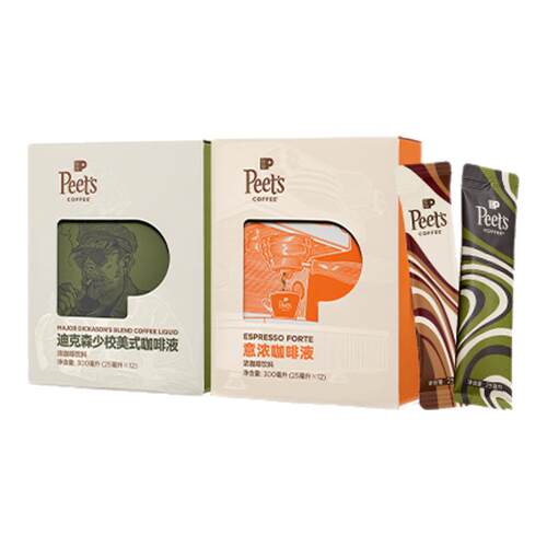 Peets皮爷意浓迪克森美式常温浓缩咖啡液浓郁口感醇厚便携装3盒