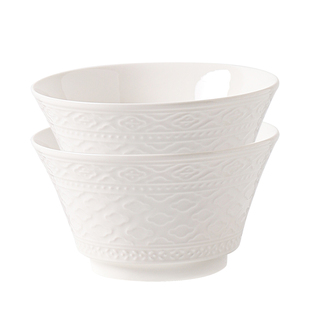 川岛屋浮雕米饭碗家用2026新款高颜值餐具吃饭碗面碗汤碗盘子套装