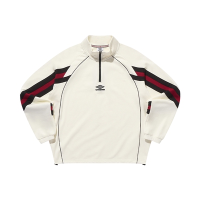 umbro茵宝官方运动卫衣春季新款男款半开拉链时尚立领舒适宽松长T