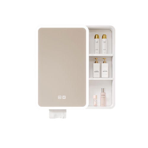 圆弧智能除雾浴室镜柜卫生间挂墙式浴室单独镜柜置物架收纳储物柜