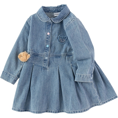 巴拉巴拉女童牛仔连衣裙宝宝公主