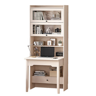 书桌书架一体桌小型电脑桌卧室家用桌子学生写字桌折叠学习桌清仓