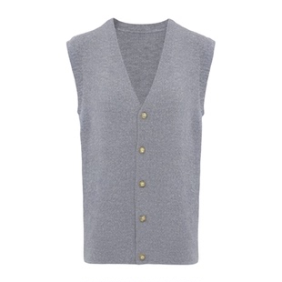 大码V领针织马甲背心女叠穿外搭毛衣开衫坎肩无袖上衣胖mm春秋冬