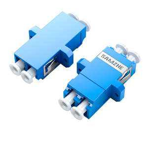 山泽光纤接头对接器适配器工程电信级LC-LC 双工LC接口尾纤转冷接头连接器跳线延长头耦合器光钎法兰盘GLL-22