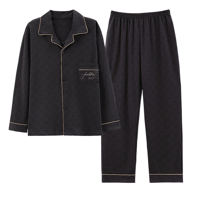 春秋夏冬季男士中年人爸爸家居服