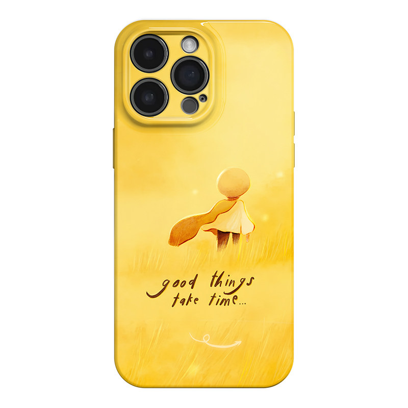 金色童话 插画风适用苹果18Promax手机壳iphone17华为pura70小米15荣耀x50红米k80小众vivox200新款一加ACE5