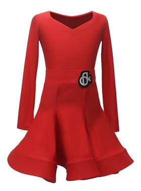 欧标锦纶拉丁舞服女童比赛服套装
