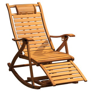 摇摇椅躺椅午休折叠藤椅大人老人专用逍遥竹椅子靠背阳台家用休闲