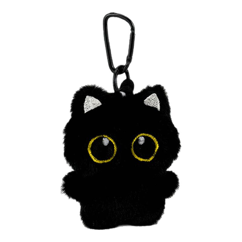 可爱小黑猫毛绒玩具挂件