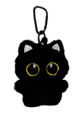 可爱小黑猫毛绒玩具挂件